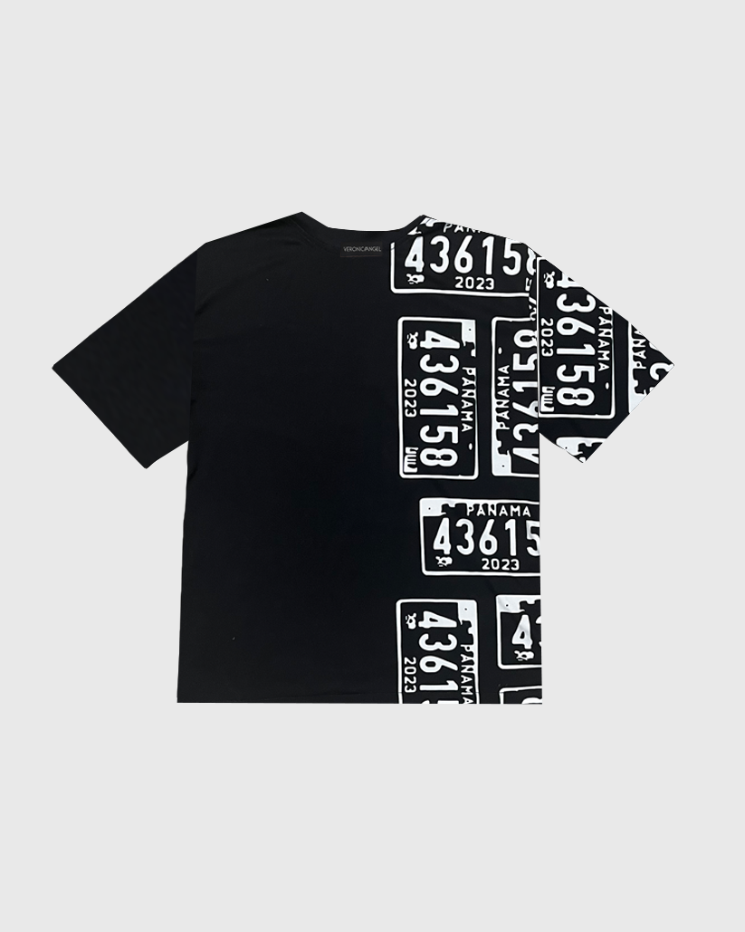 Panama Tshirt Black and White