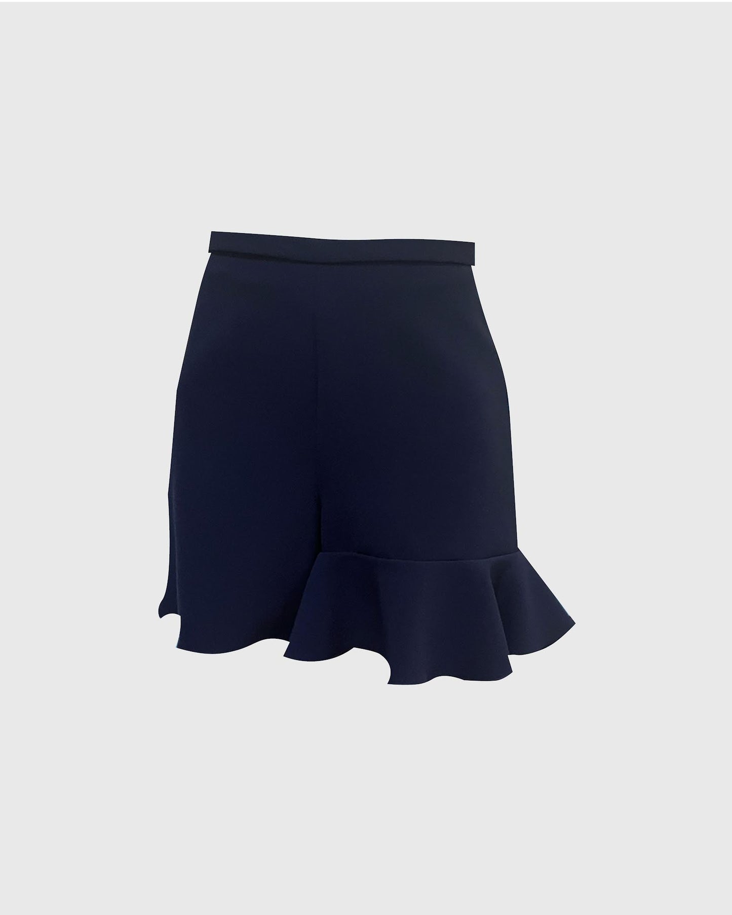 Asymmetrical Blue Short