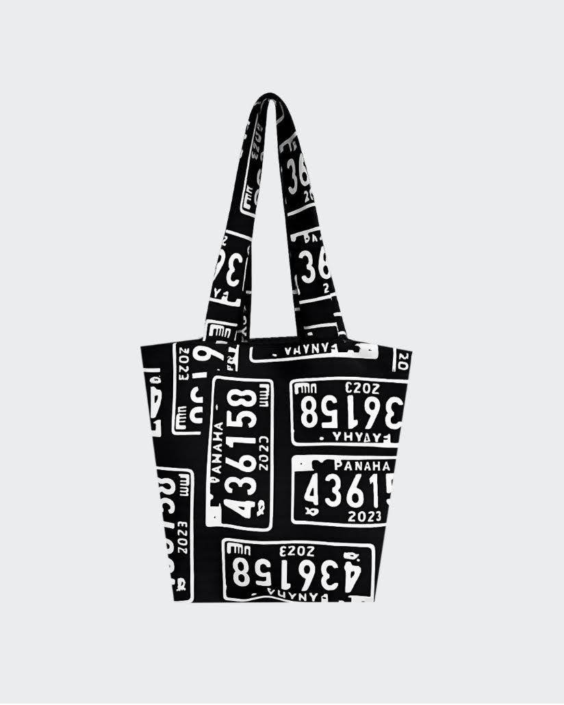 Panama Black and White Tote Bag